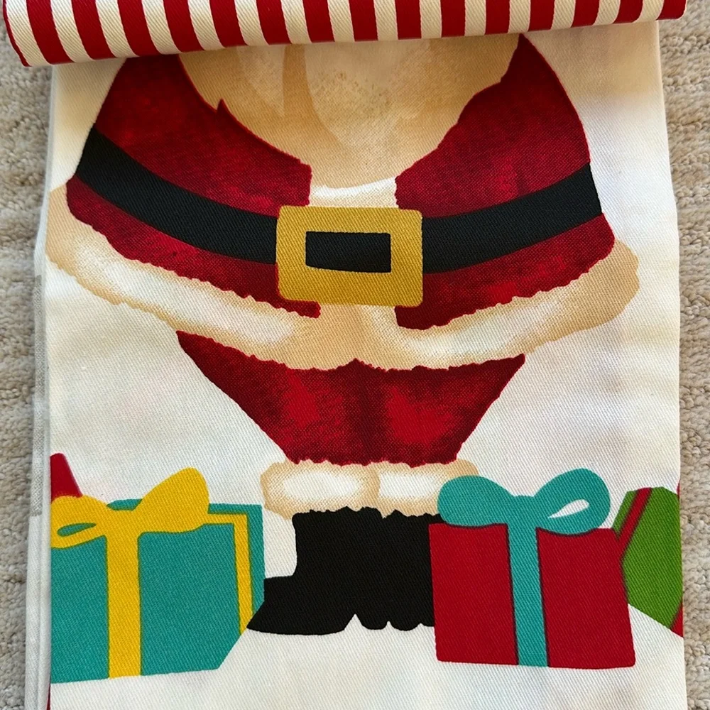 NWT Martha Stewart Collection for Macy’s Set of 3 Holiday Kitchen Towels Santa